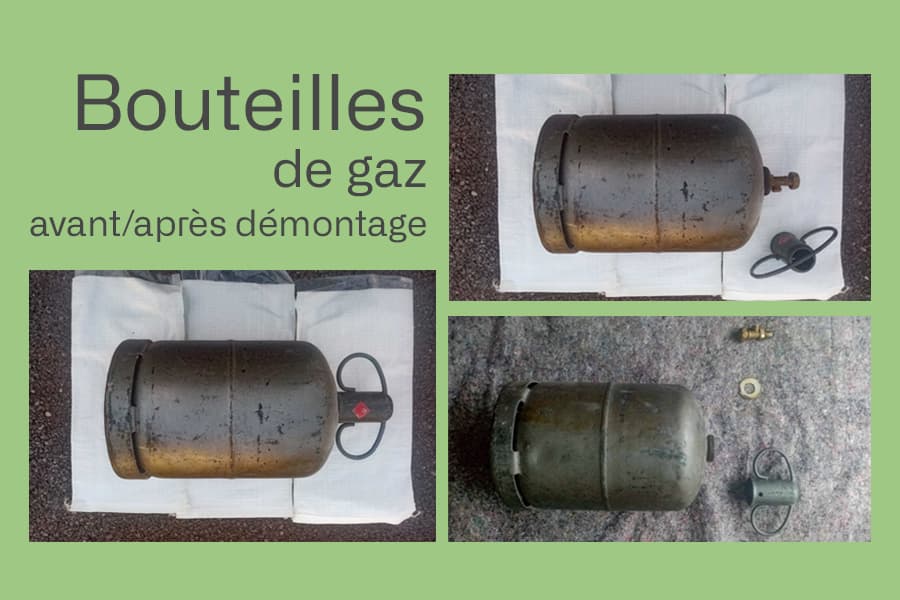 Bouteilles de gaz : avant/après démontage